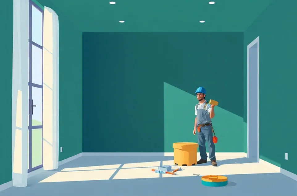 Intérieur rénové après travaux de peinture à Châteaurenard